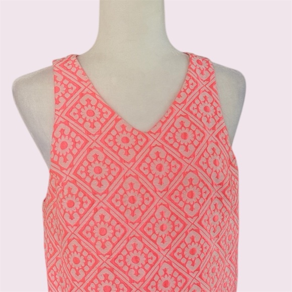 Everly Anthropologie Tank Top Womens Large Pink/ Geometric Sleeveless - Picture 3 of 8